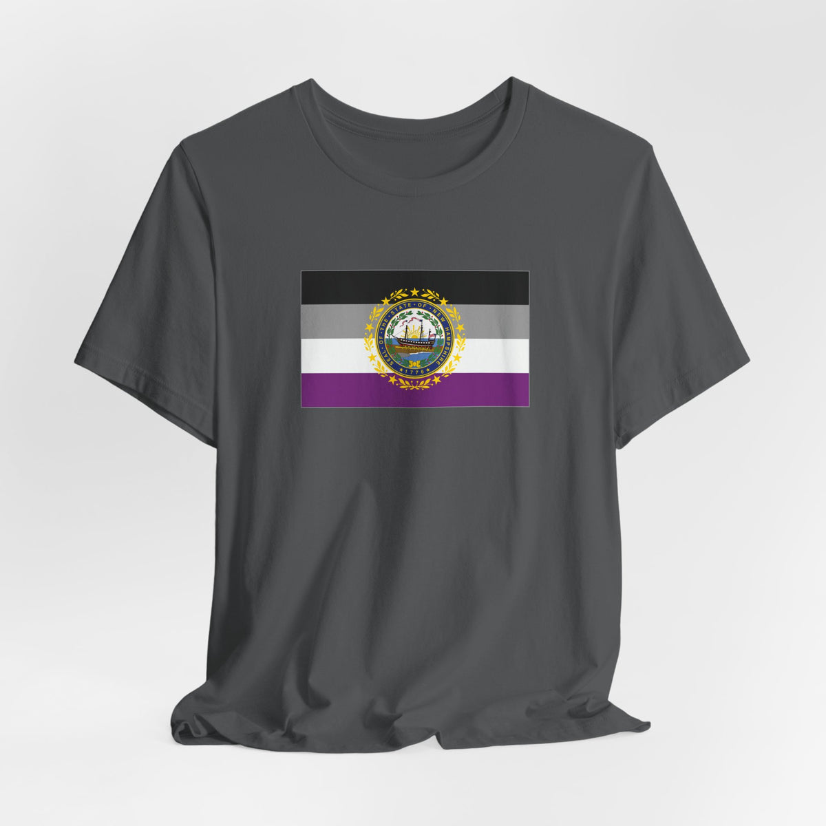 New Hampshire Asexual Pride Flag T-shirt, Several Color Options