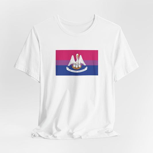 Louisiana Bisexual Pride Flag T-shirt, Several Color Options