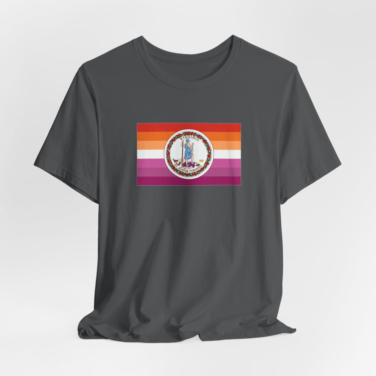 Virginia Lesbian Pride Flag T-shirt, Several Color Options