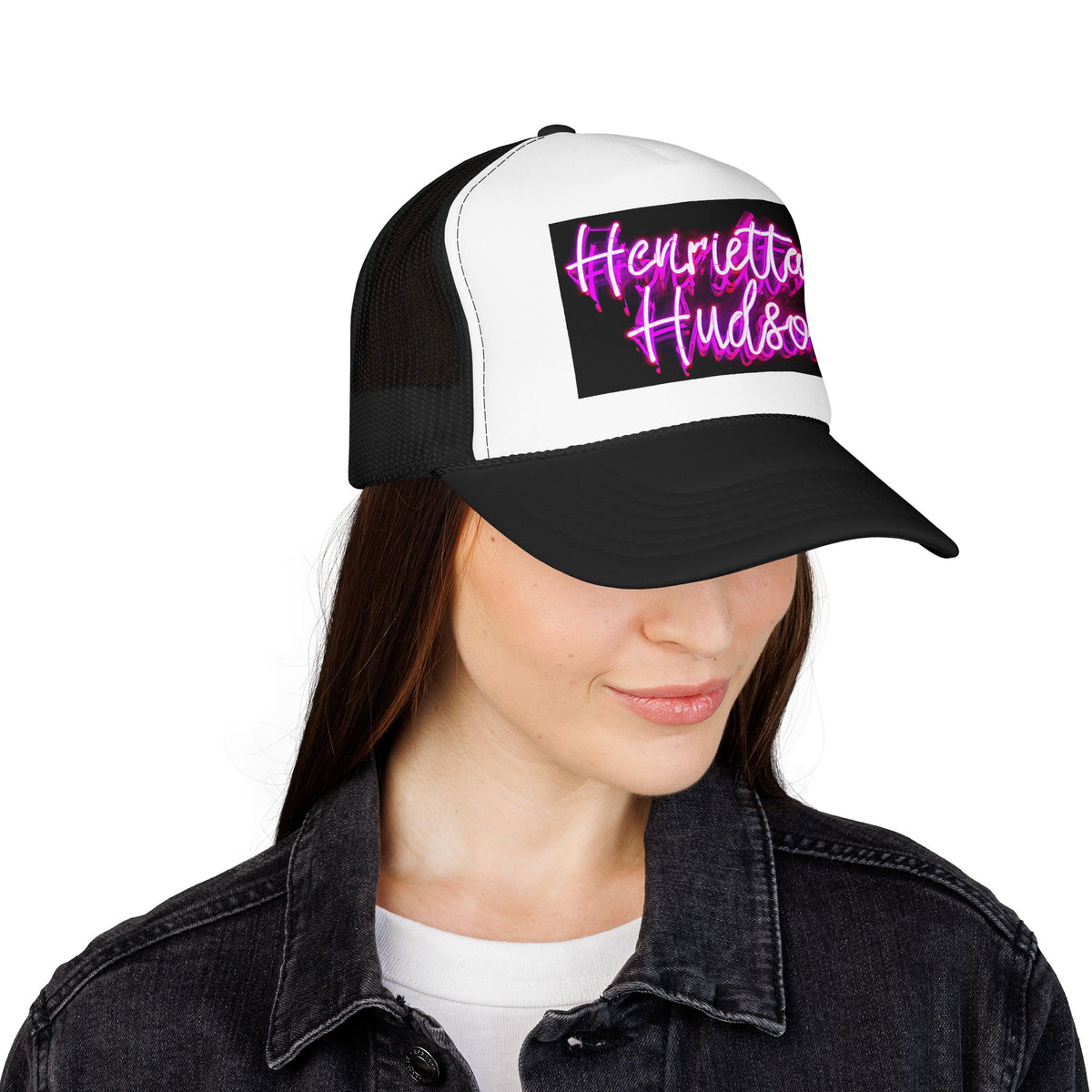 Neon Sign Trucker Cap, Black or Pink