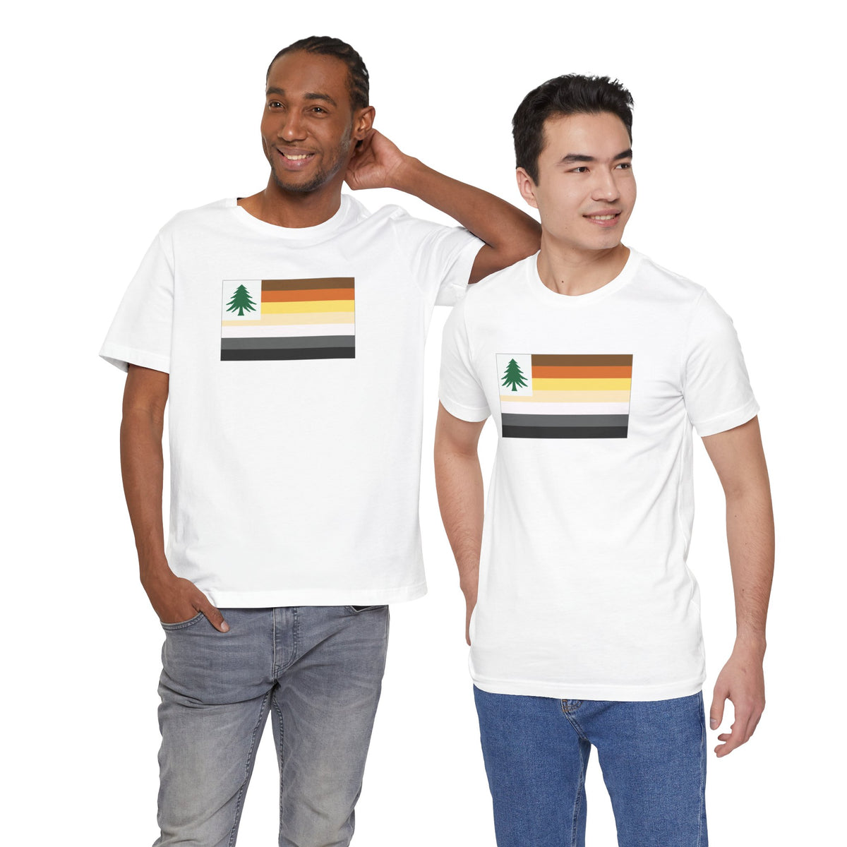 New England Bear Pride Flag T-shirt, Several Color Options