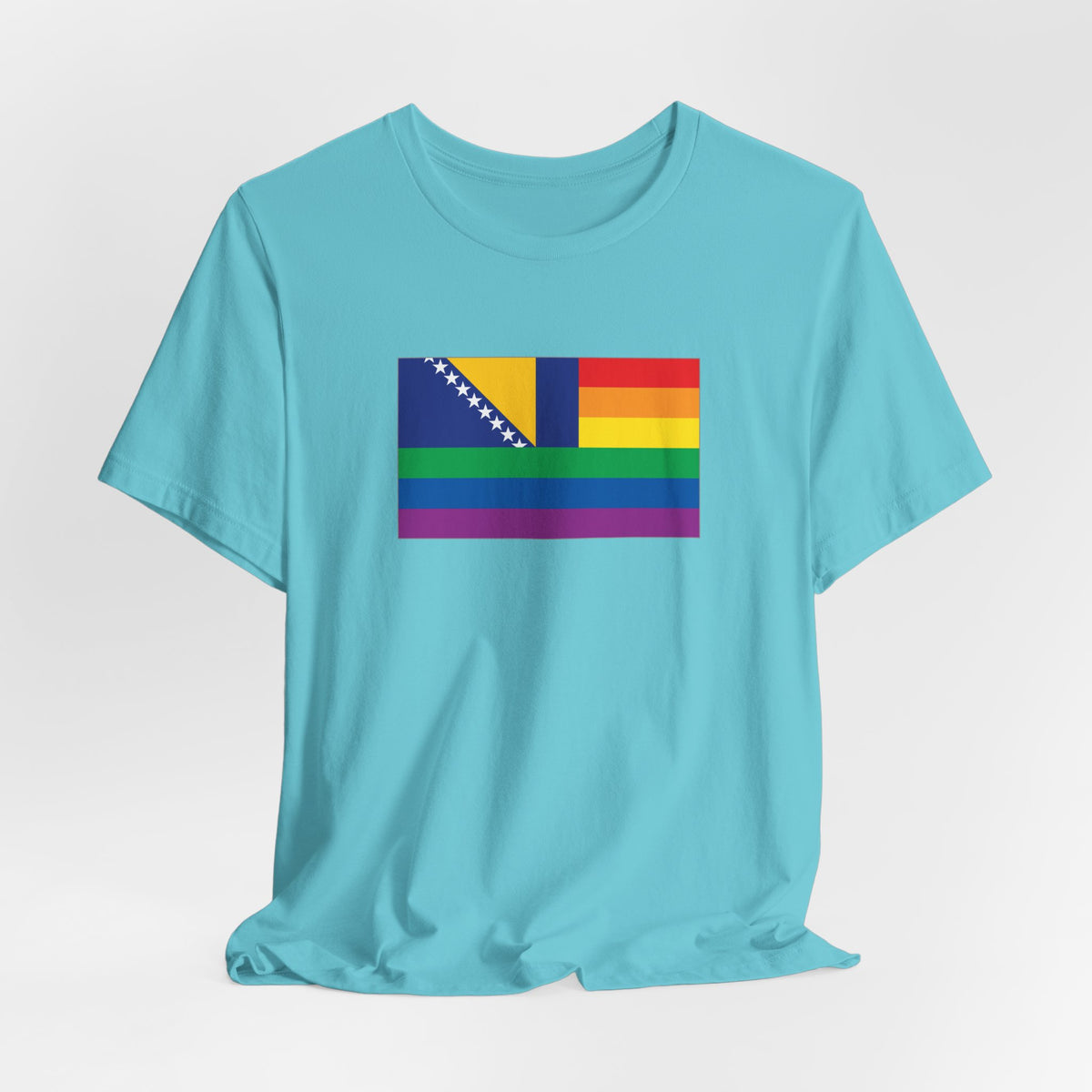 Bosnia and Herzegovina Rainbow Pride Flag T-shirt, Several Color Options
