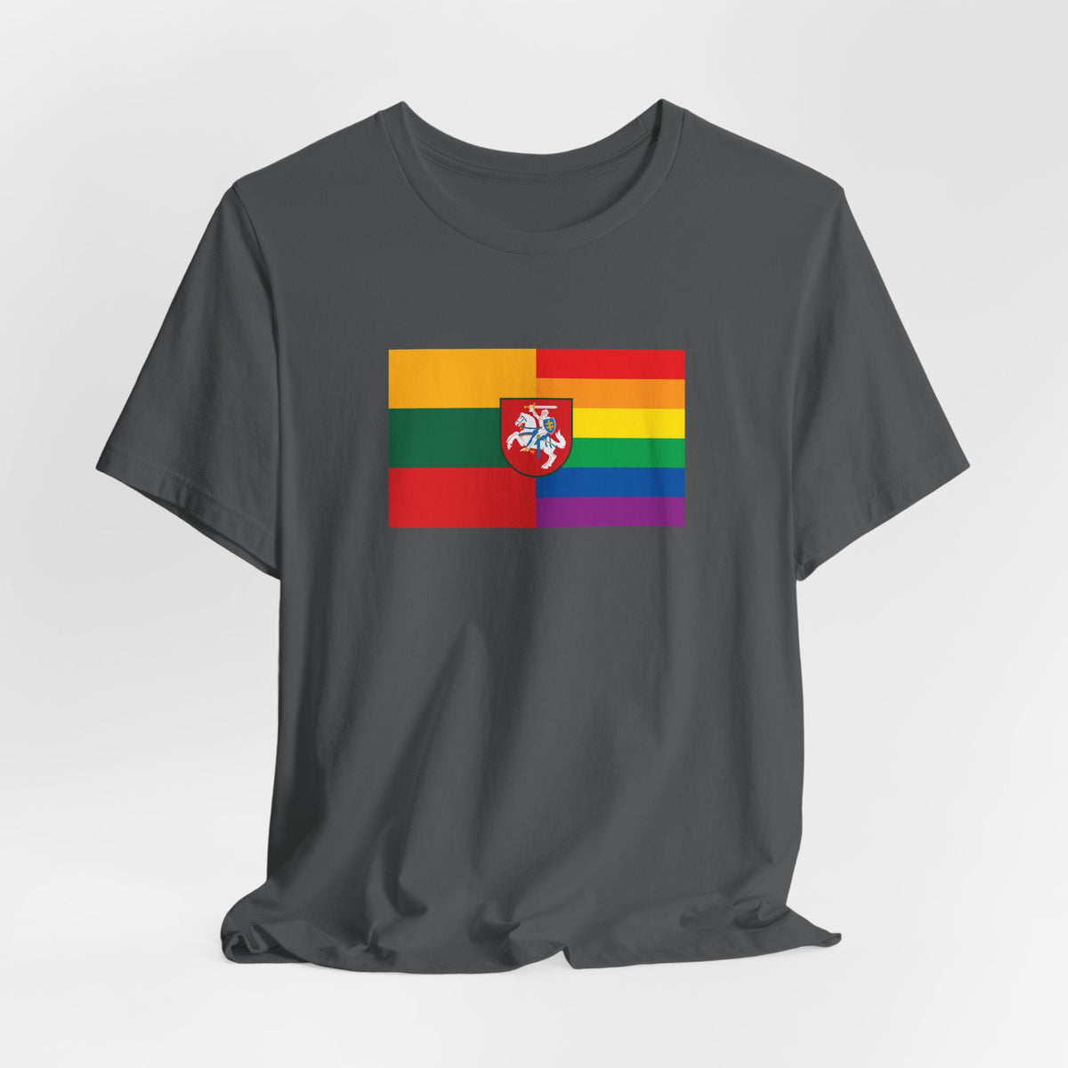 Lithuania Rainbow Pride Flag T-shirt, Several Color Options