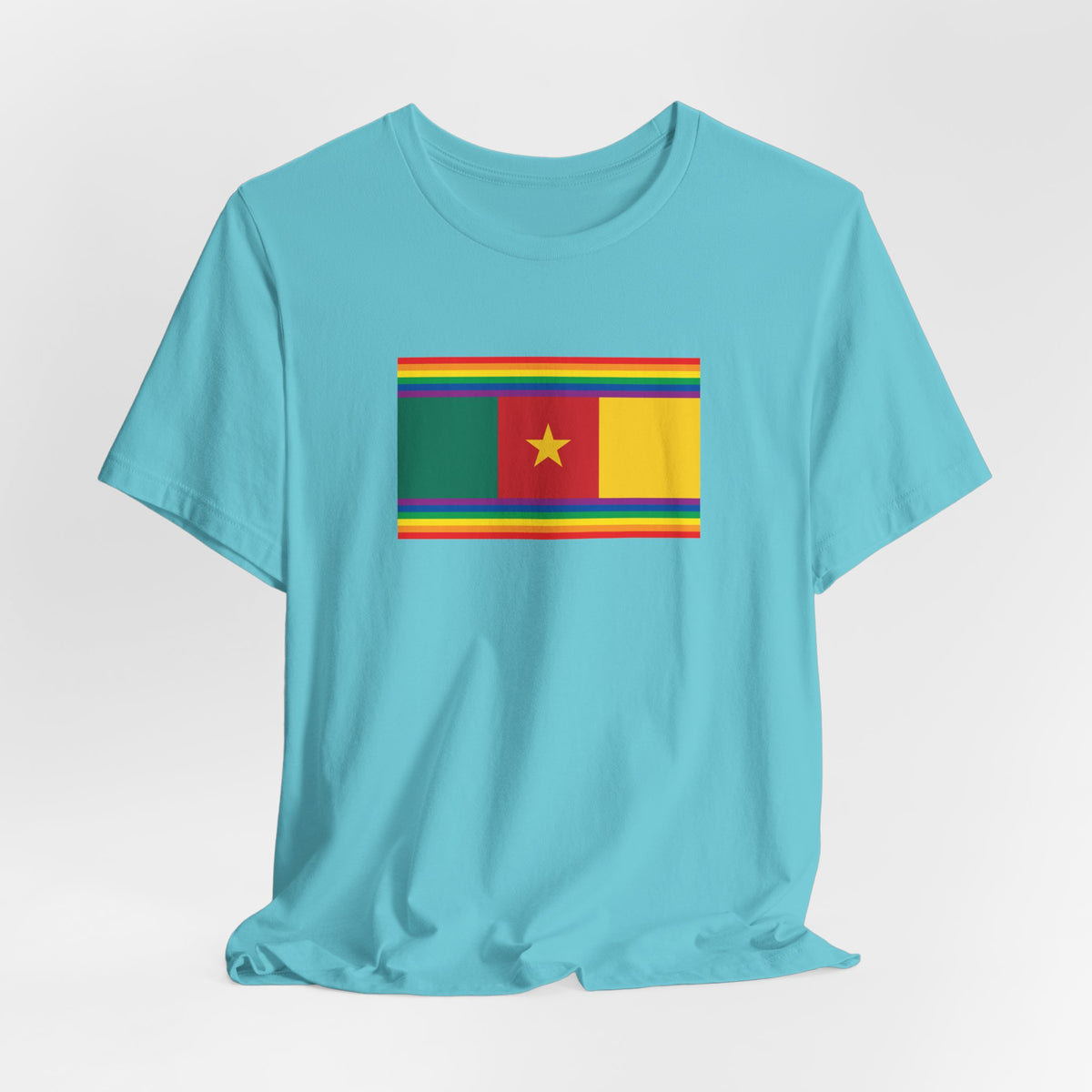 Cameroon Rainbow Pride Flag T-shirt, Several Color Options