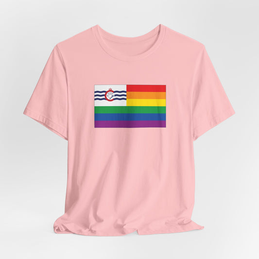 Cincinnati, Ohio Rainbow Pride Flag T-shirt, Several Color Options