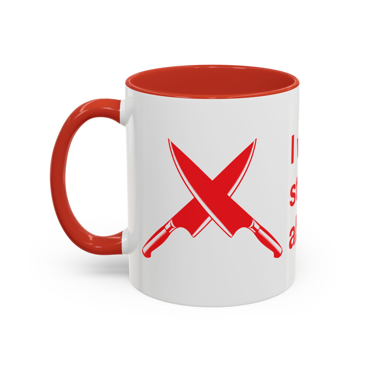 I will never stop worrying about Britney, White with Red Accent Coffee Mug (11oz)
