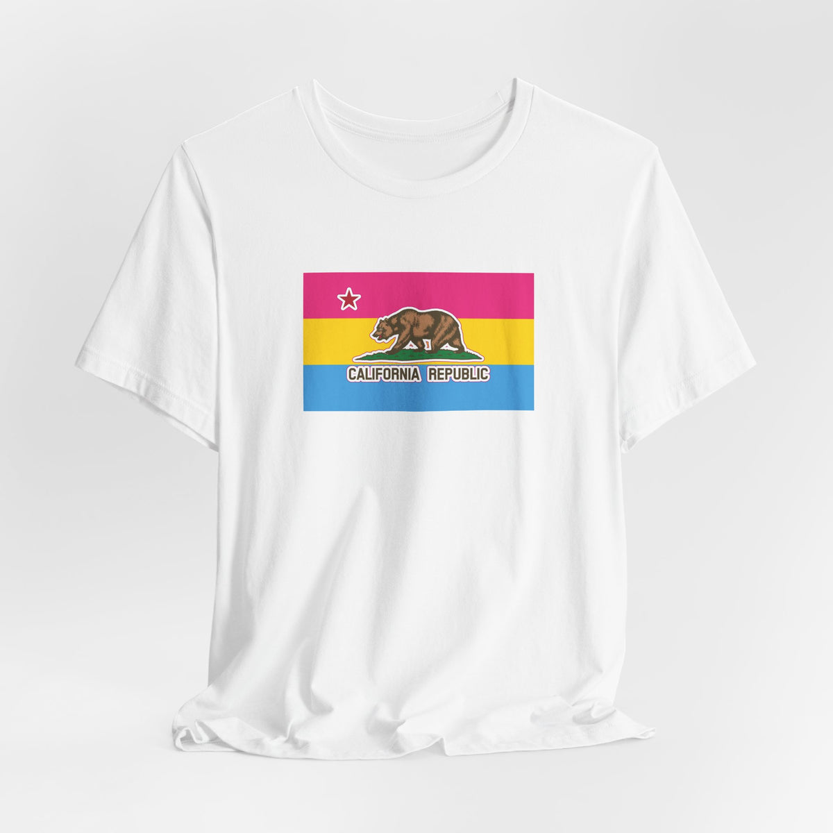 California Pansexual Pride Flag T-shirt, Several Color Options