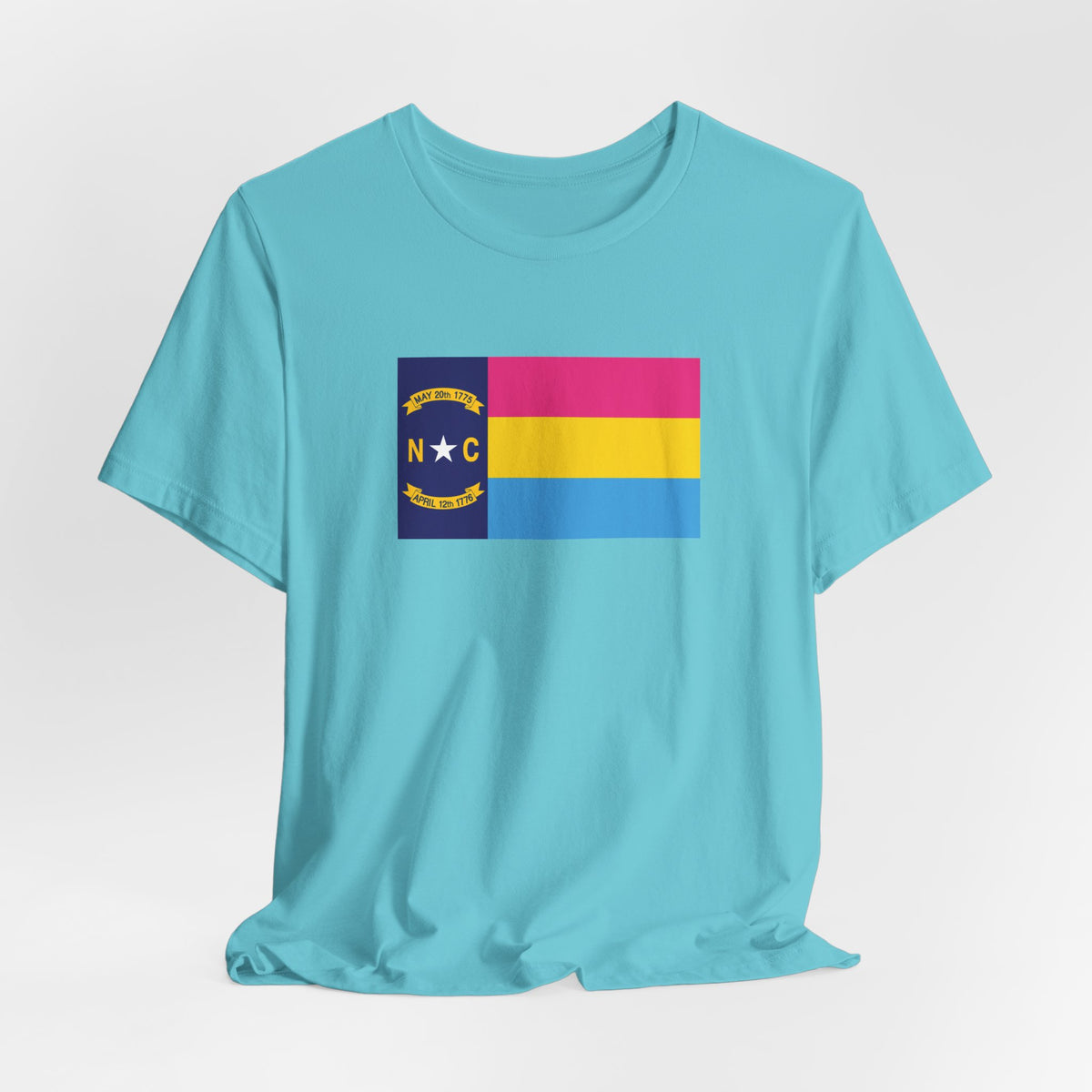 North Carolina Pansexual Pride Flag T-shirt, Several Color Options