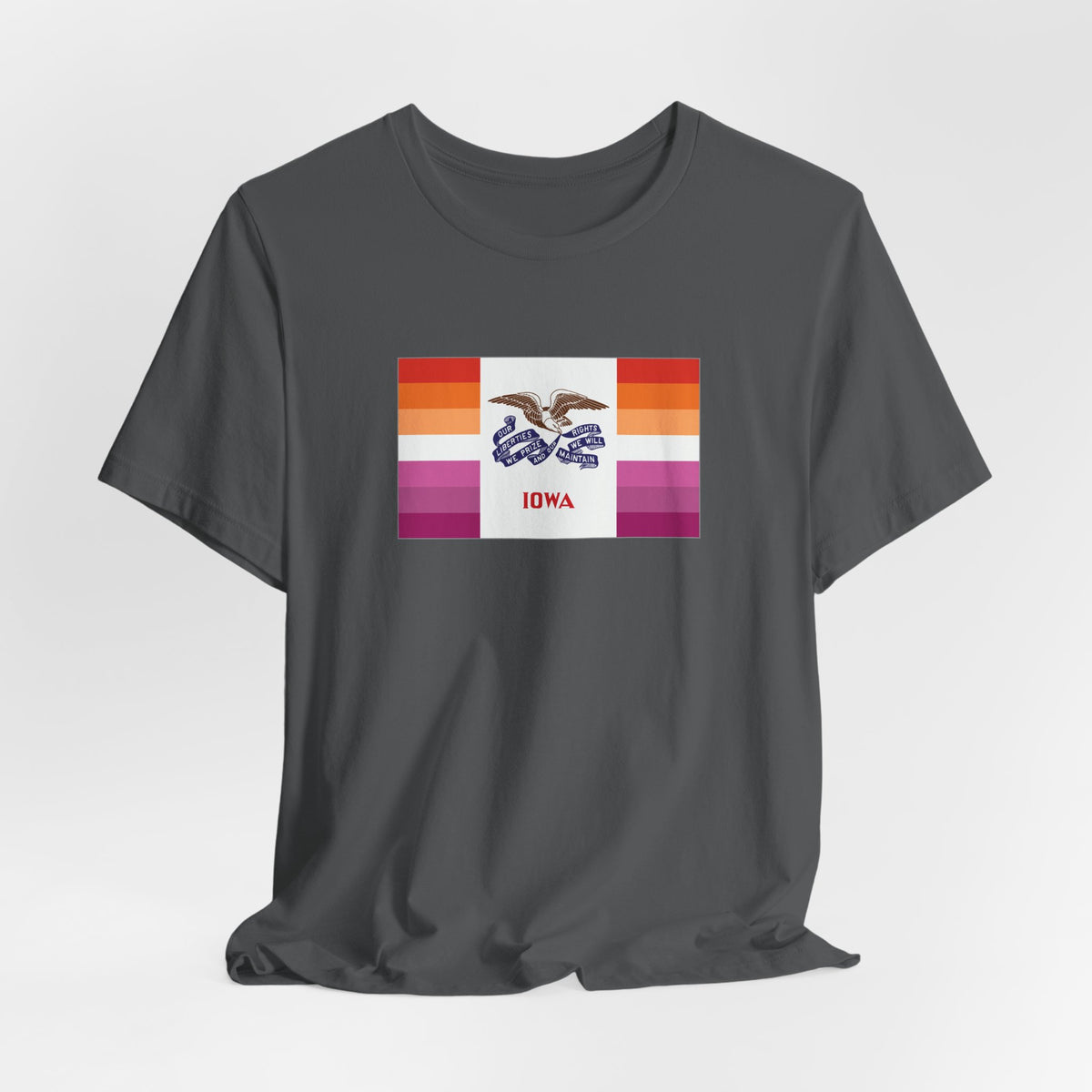 Iowa Lesbian Pride Flag T-shirt, Several Color Options