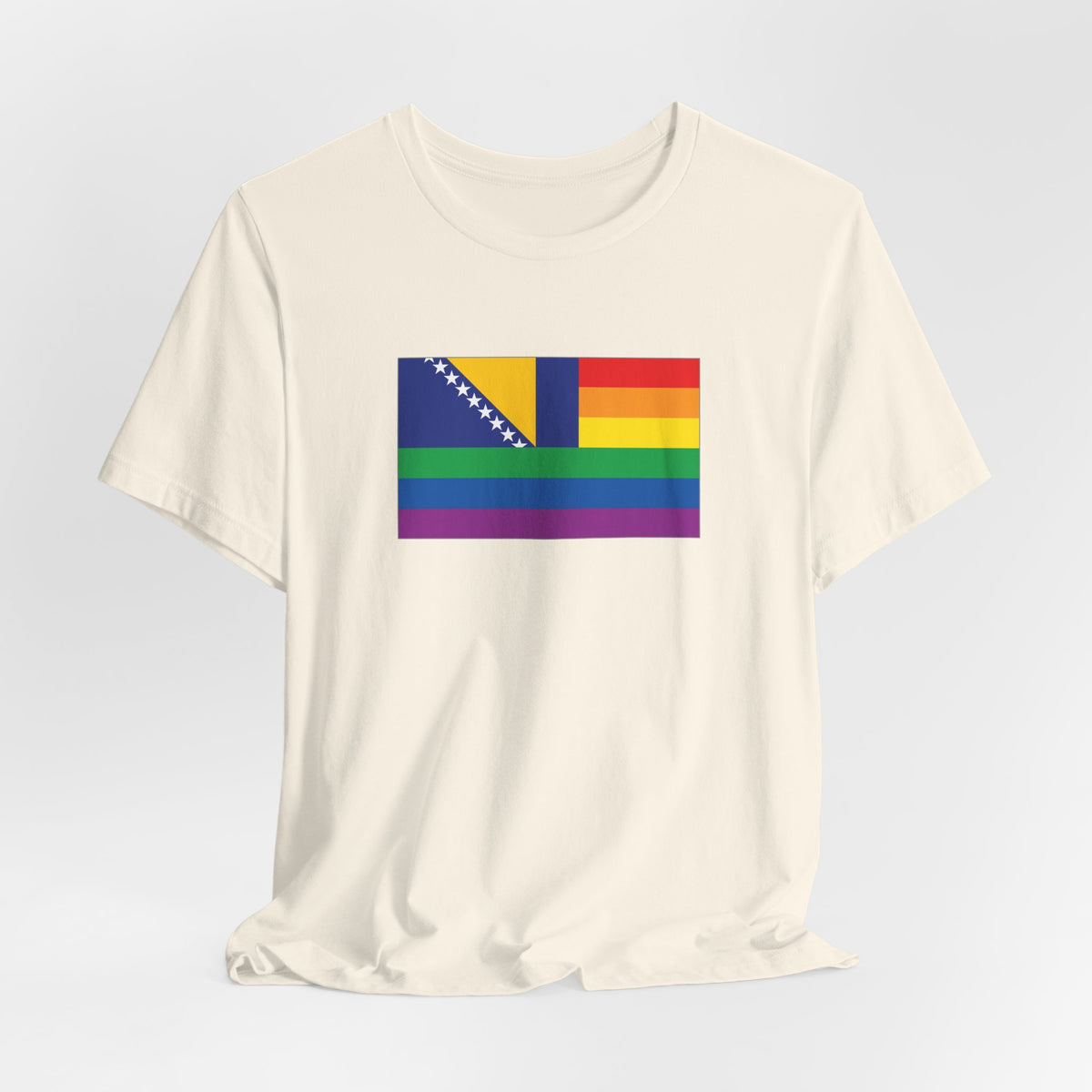 Bosnia and Herzegovina Rainbow Pride Flag T-shirt, Several Color Options