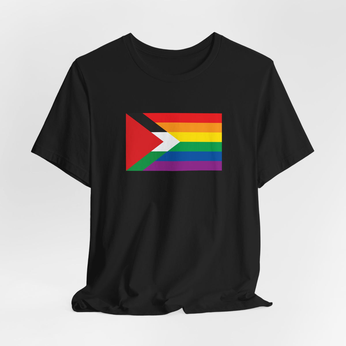 Palestine Rainbow Pride Flag T-shirt, Several Color Options