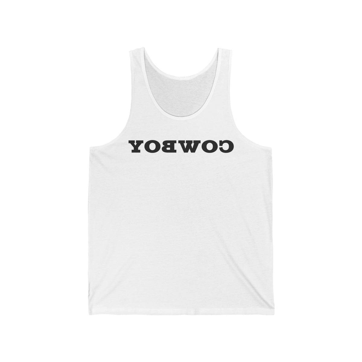 Backward Cowboy Tank - Various colors with White or Black Deco