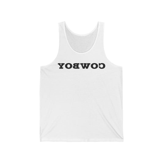 Backward Cowboy Tank - Various colors with White or Black Deco