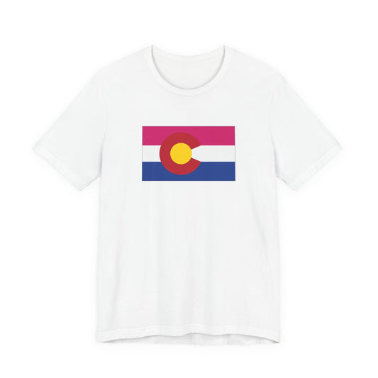 Colorado Bisexual Pride Flag T-shirt, Several Color Options