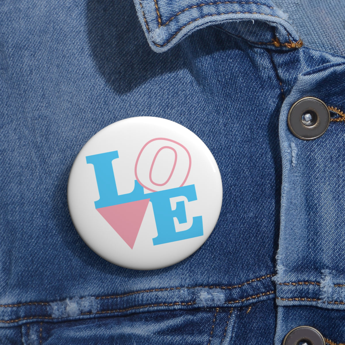LOVE Transgender Pride Colors Pin Button