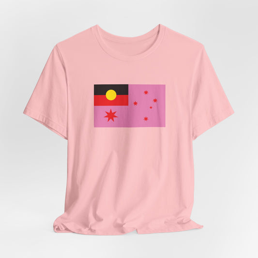 Australia Aboriginal Pink Pride Flag T-shirt, Several Color Options