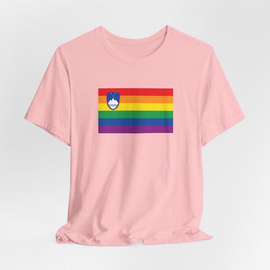 Slovenia Rainbow Pride Flag T-shirt, Several Color Options