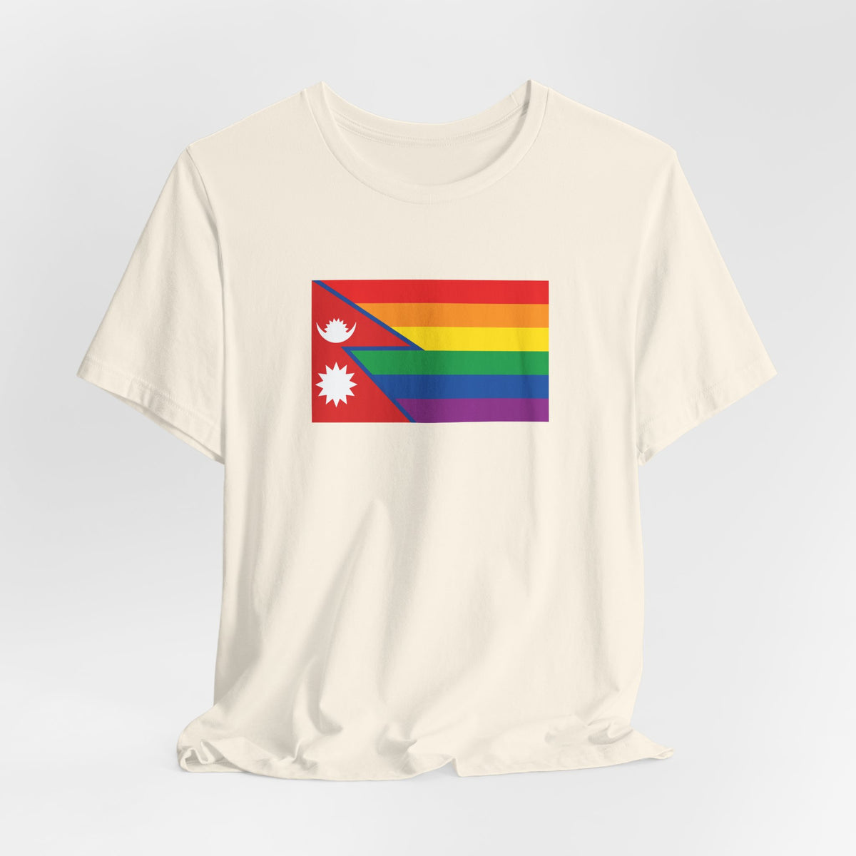 Nepal Rainbow Pride Flag T-shirt, Several Color Options