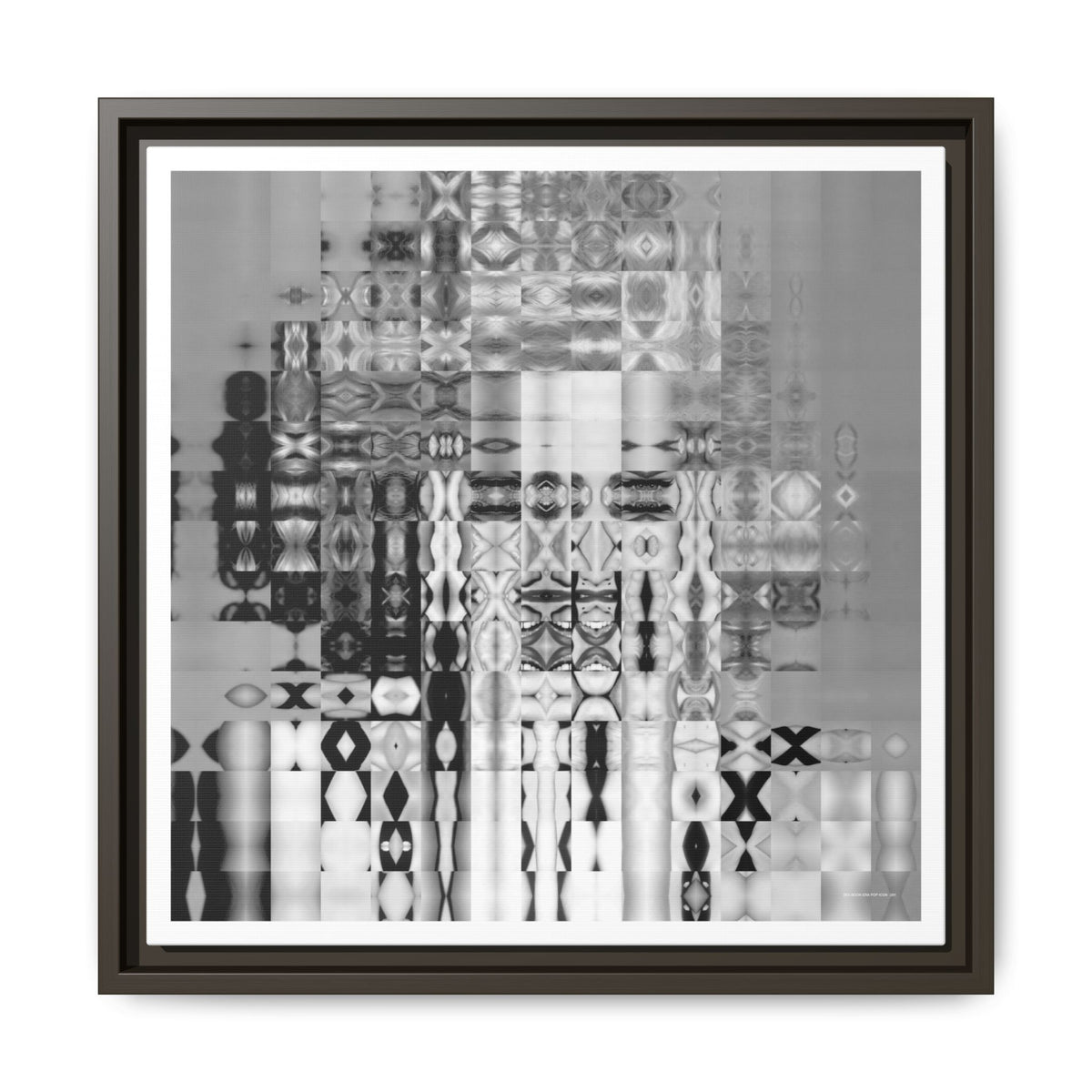 Sex-Book-Era Pop Icon Abstract Portrait Collage Art, Matte Canvas, Framed (Multi-color options)