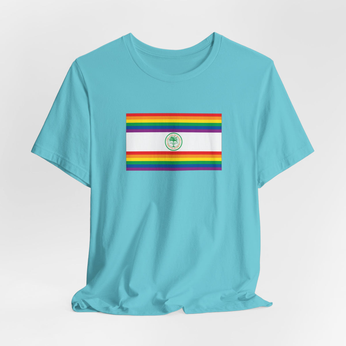 Miami, Florida Rainbow Pride Flag T-shirt, Several Color Options