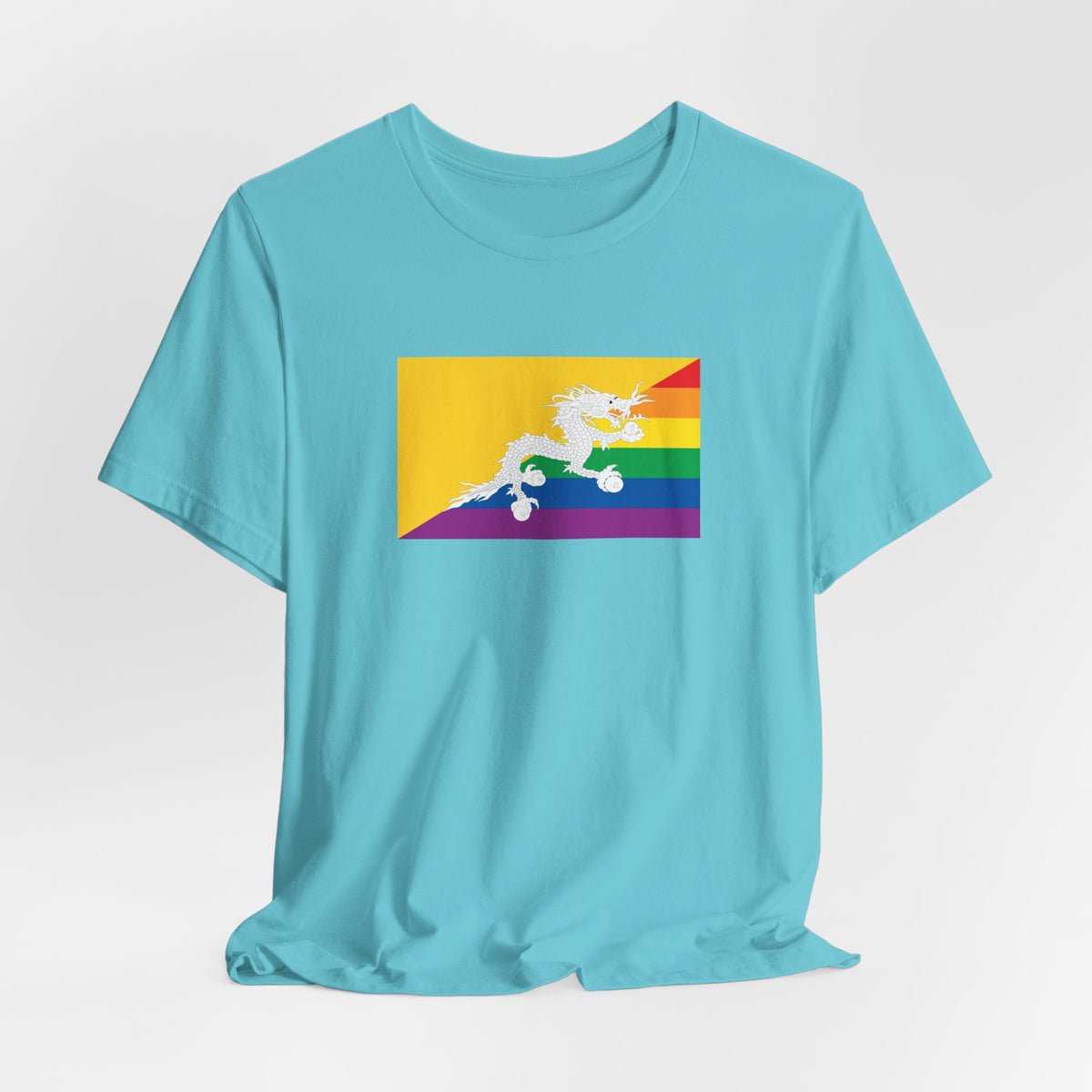Bhutan Rainbow Pride Flag T-shirt, Several Color Options