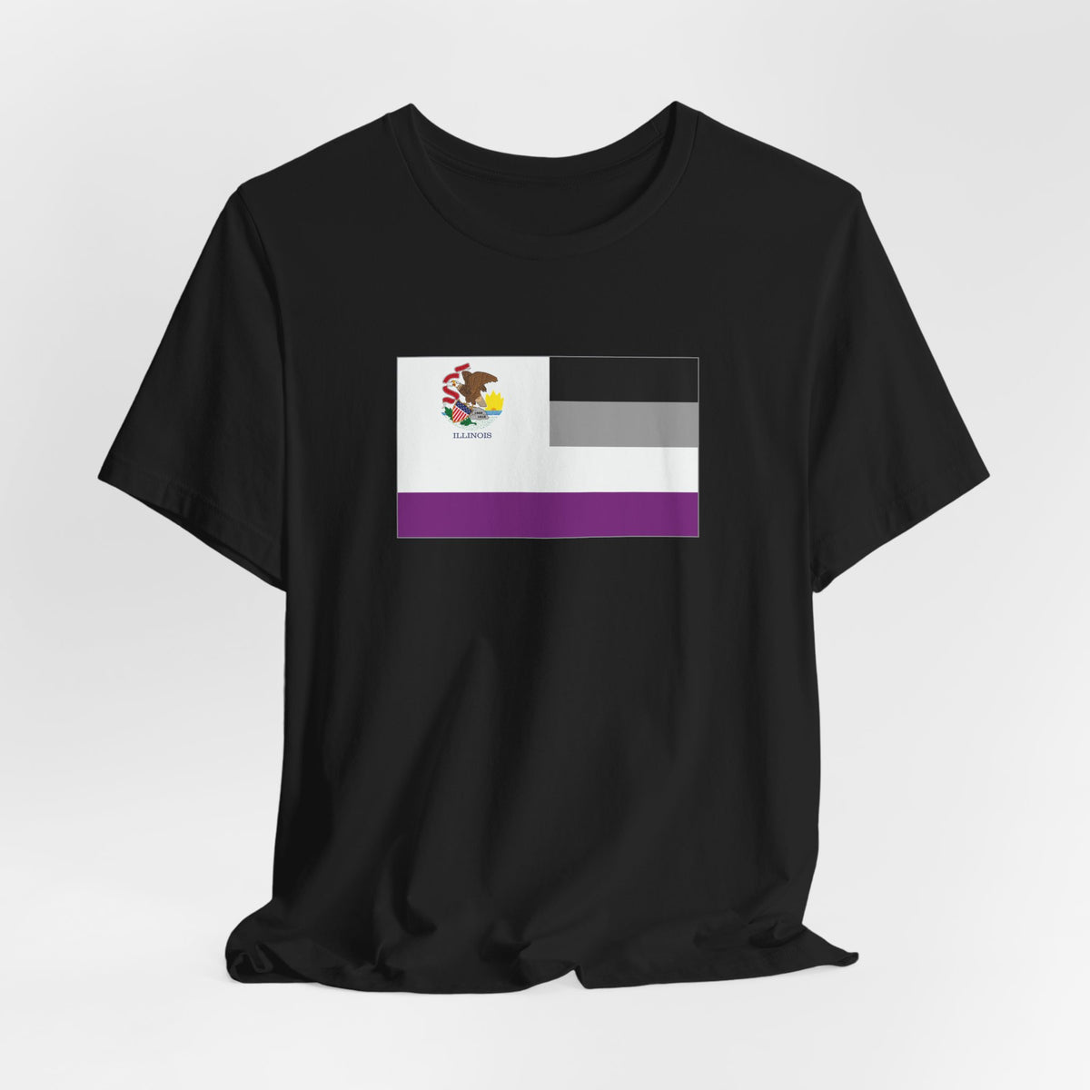 Illinois Asexual Pride Flag T-shirt, Several Color Options