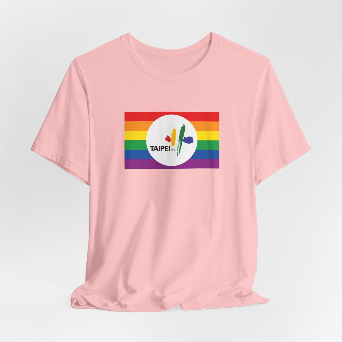 Taipei, Taiwan Rainbow Pride Flag T-shirt, Several Color Options