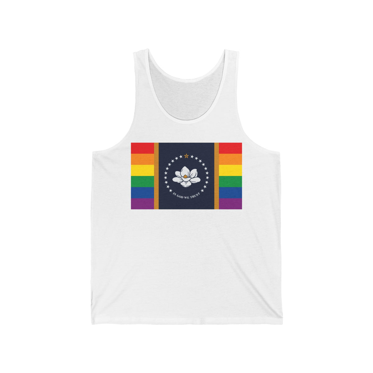 Mississippi Rainbow Pride Flag Jersey Tank