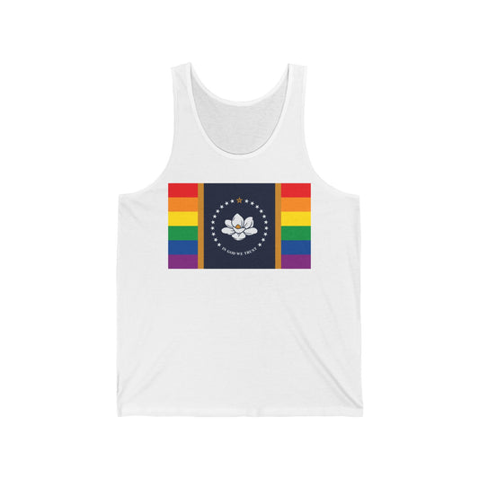 Mississippi Rainbow Pride Flag Jersey Tank