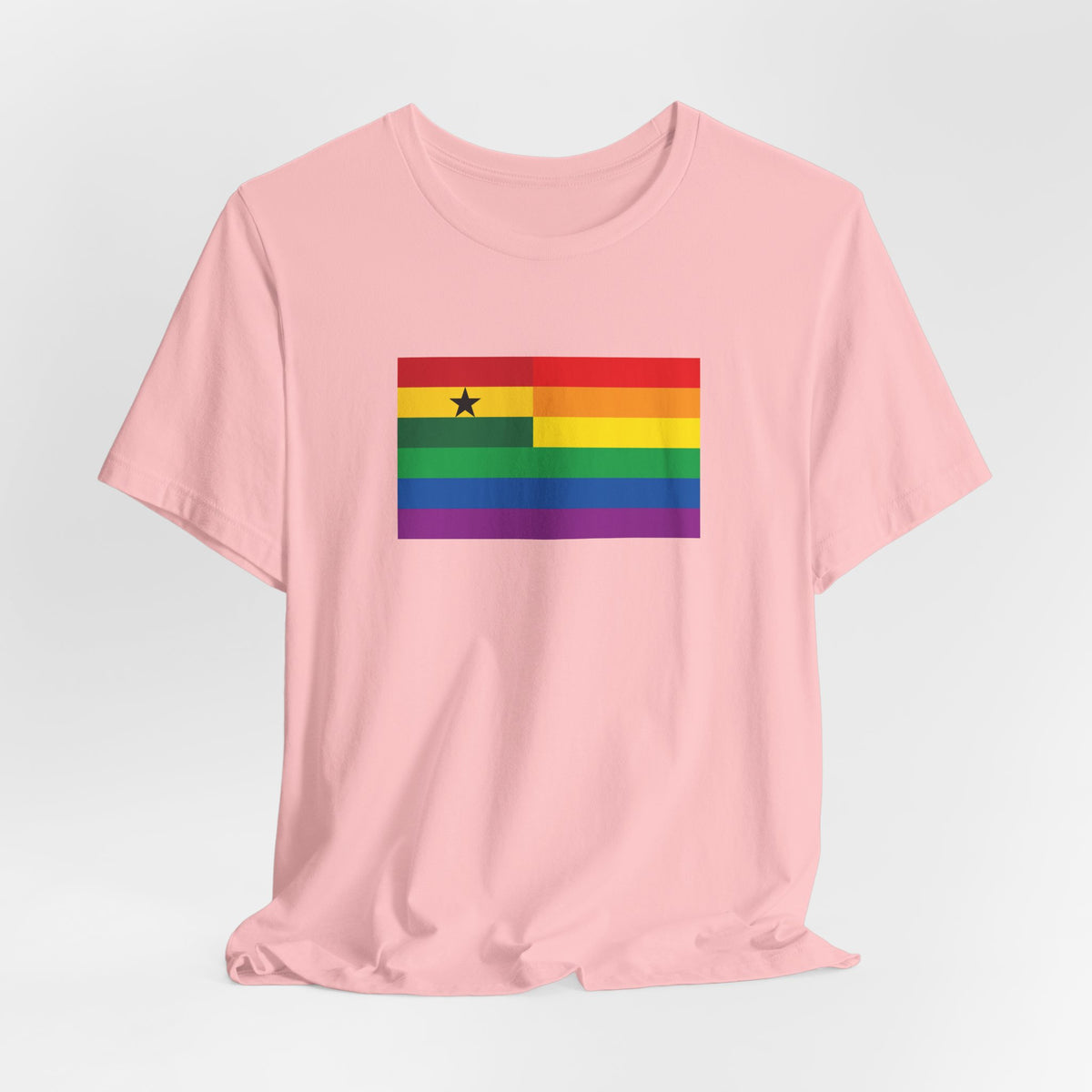 Ghana Rainbow Pride Flag T-shirt, Several Color Options