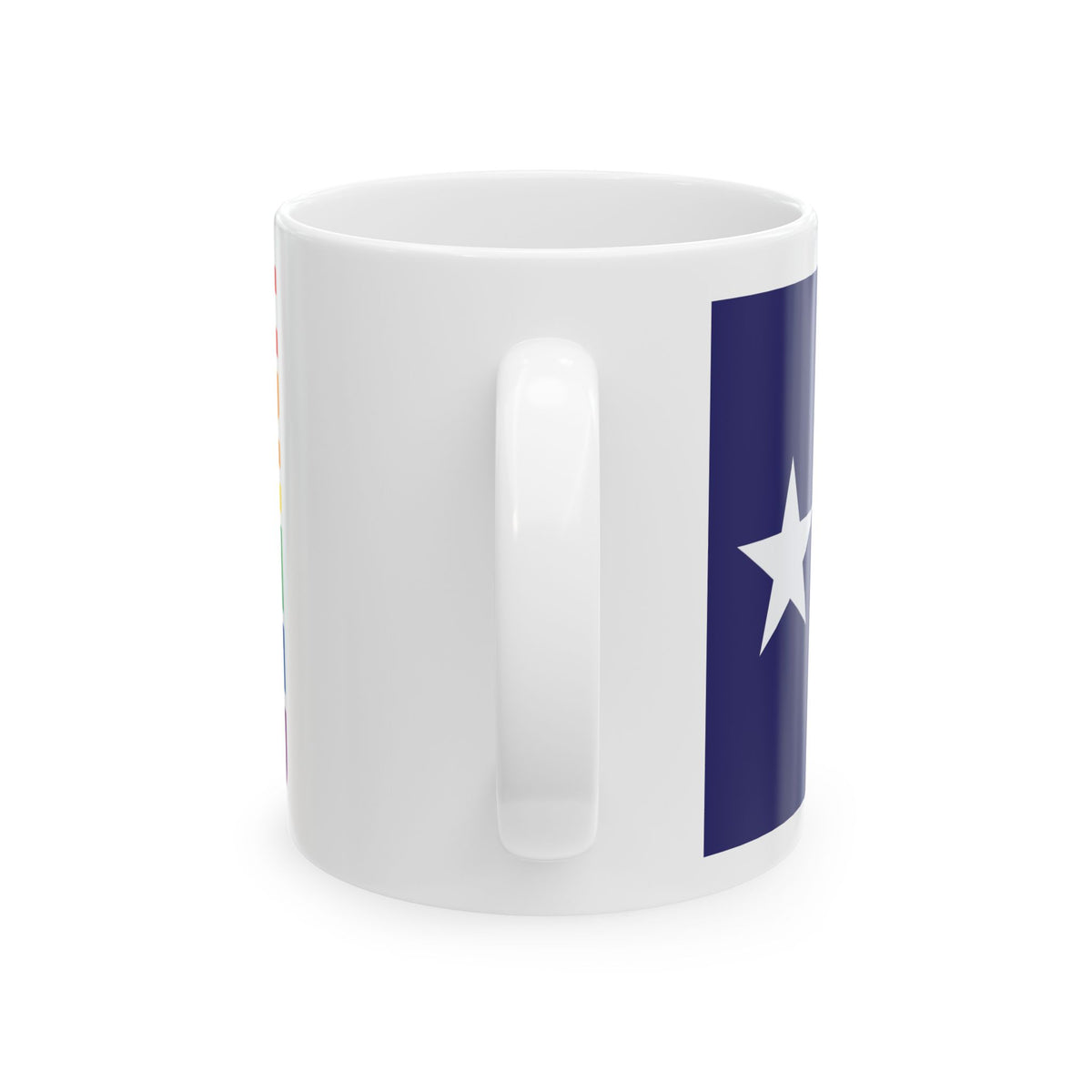 Texas Rainbow Pride Flag "UNITED" Ceramic Mug