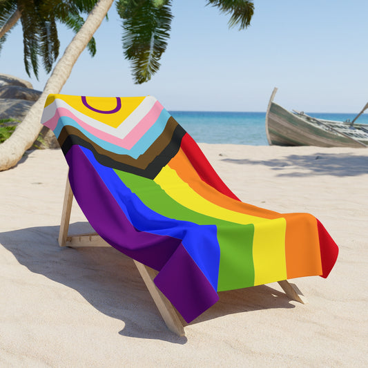 Intersex-Inclusive Progress Pride Flag Beach Towel