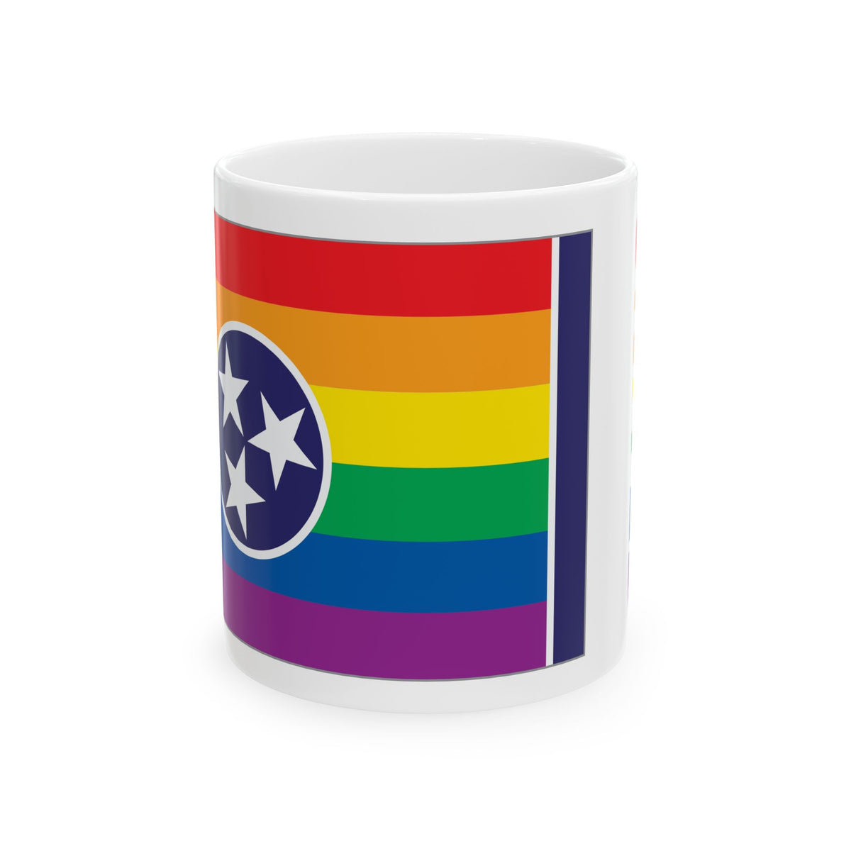 Tennessee Rainbow Pride Flag "UNITED" Ceramic Mug