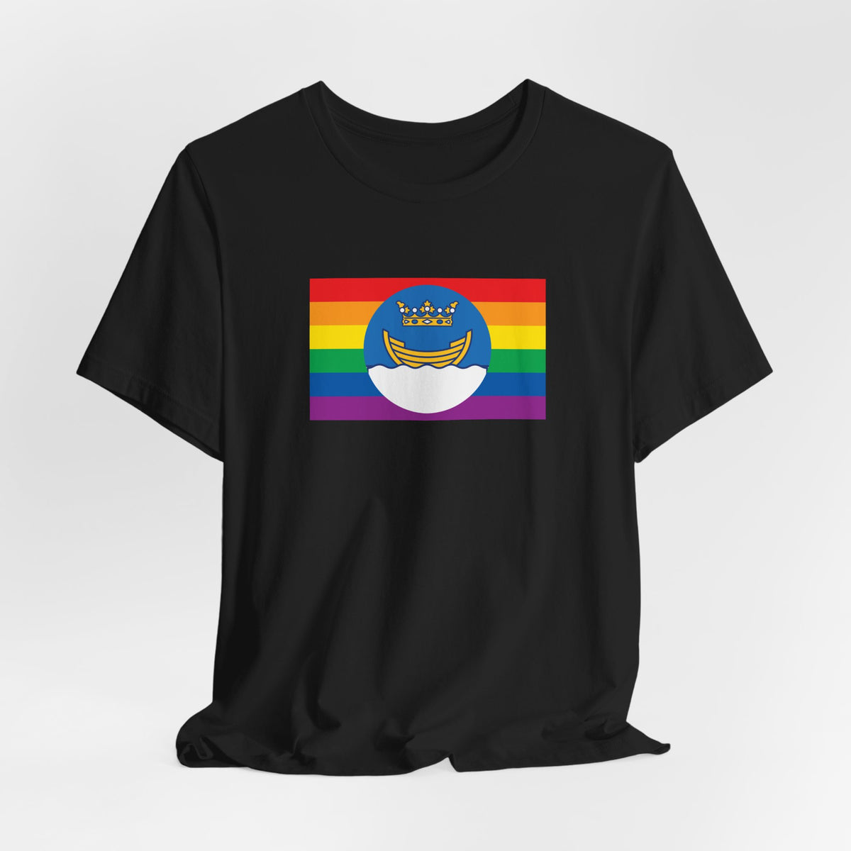 Helsinki, Finland Rainbow Pride Flag T-shirt, Several Color Options
