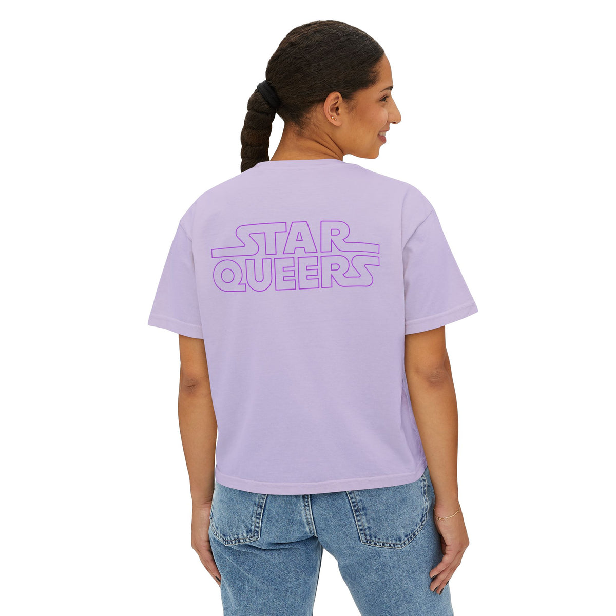 Star Queers Women's Boxy Tee - Retro Graphic T-Shirt