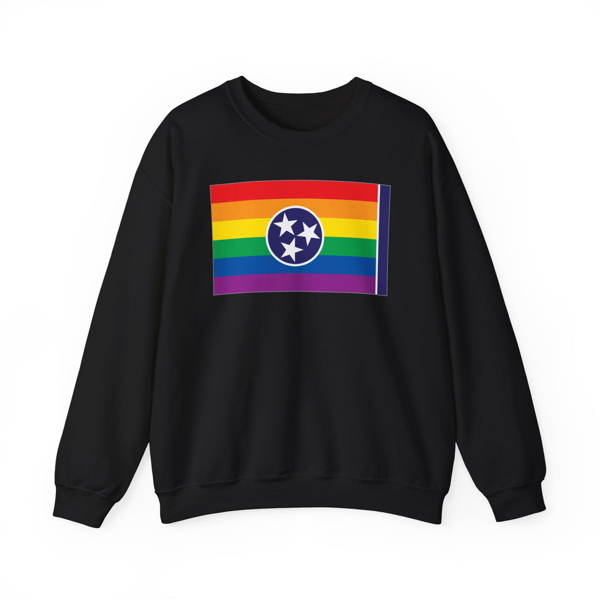 Tennessee Rainbow Pride Flag Unisex Crewneck Sweatshirt, White, Black or Light Pink