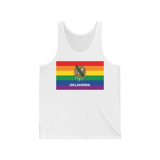 Oklahoma Rainbow Pride Flag Jersey Tank