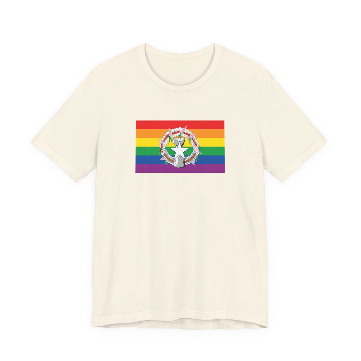 Northern Mariana Islands Rainbow Pride Flag T-shirt, Several Color Options