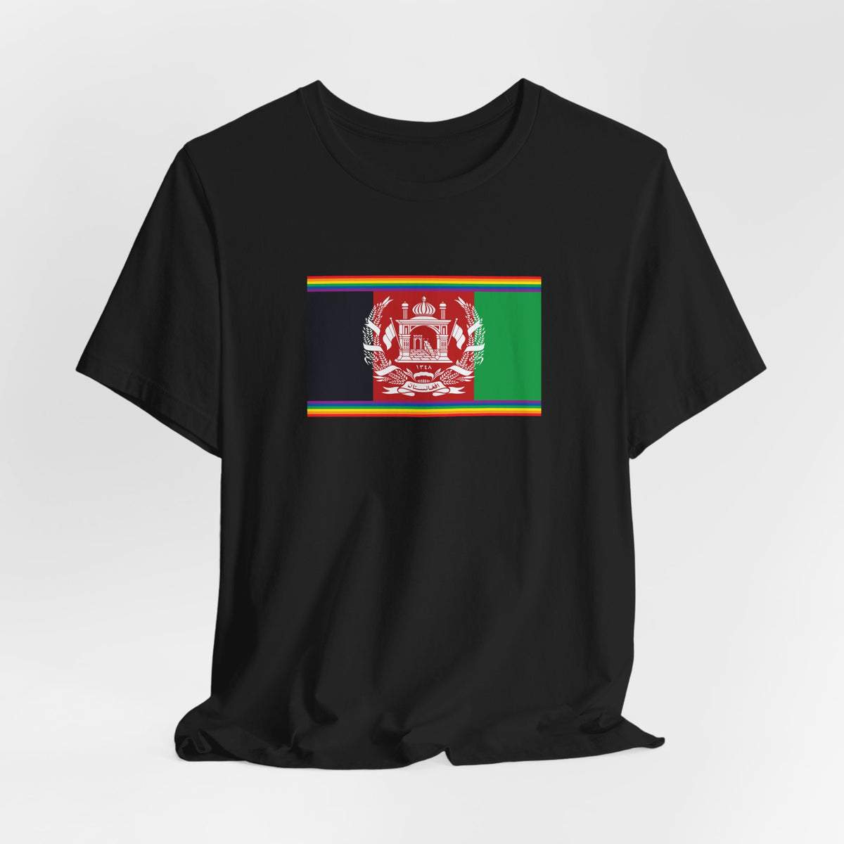 Afghanistan Rainbow Pride Flag T-shirt, Several Color Options