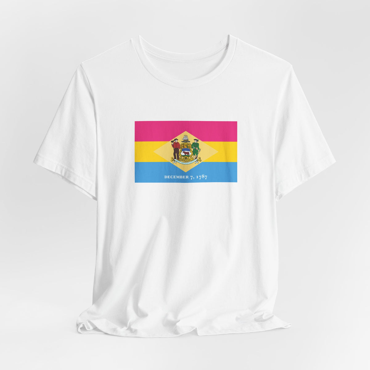 Delaware Pansexual Pride Flag T-shirt, Several Color Options