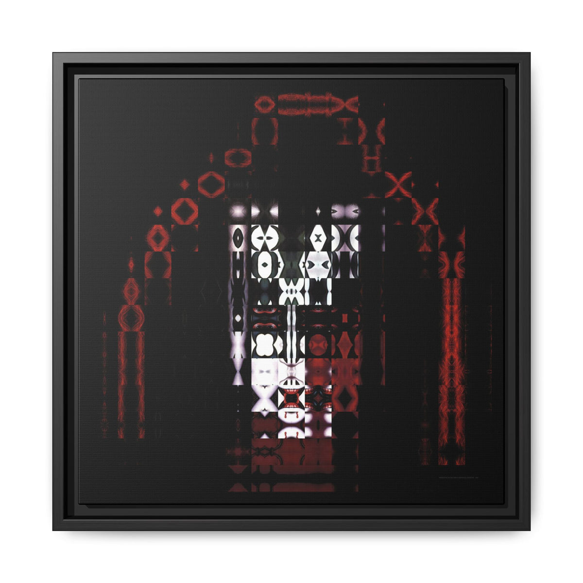 Knights In Satan's Service, Demon Abstract Portrait Collage Art, Matte Canvas, Framed (Multi-color options)
