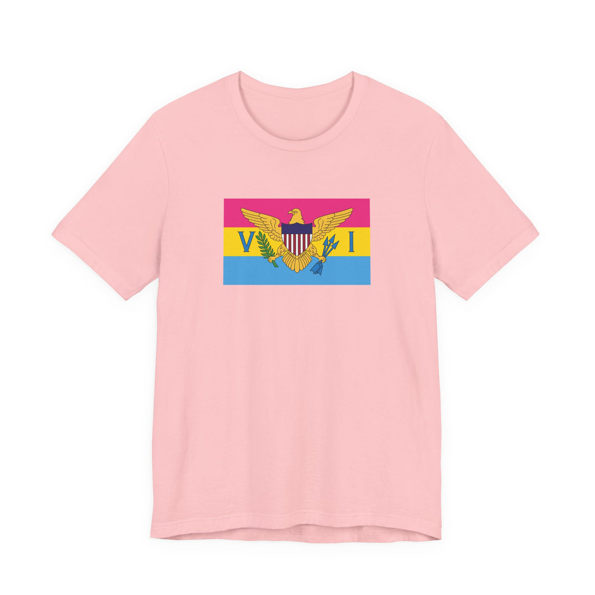 U.S. Virgin Islands Pansexual Pride Flag T-shirt, Several Color Options