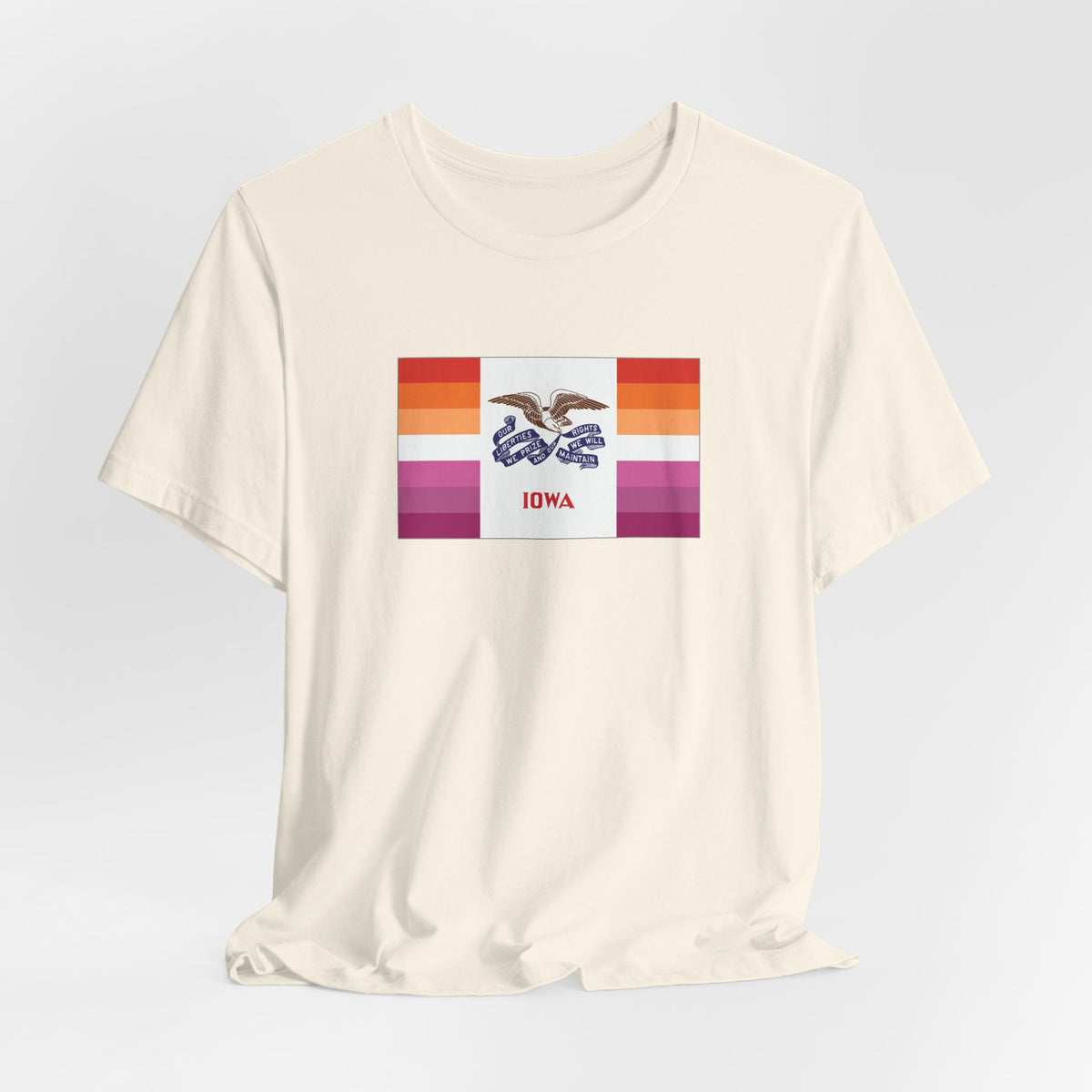 Iowa Lesbian Pride Flag T-shirt, Several Color Options