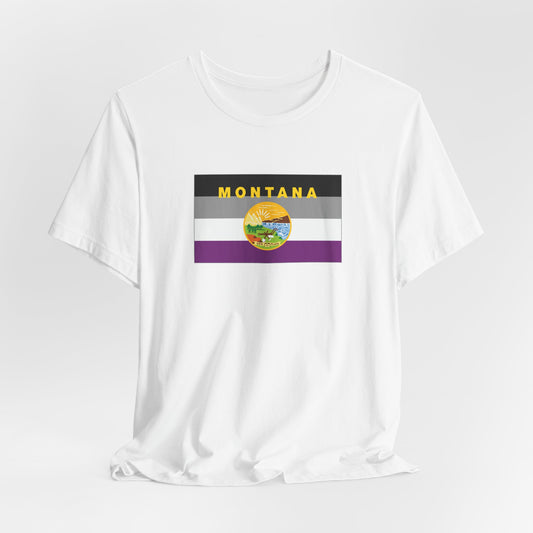 Montana Asexual Pride Flag T-shirt, Several Color Options