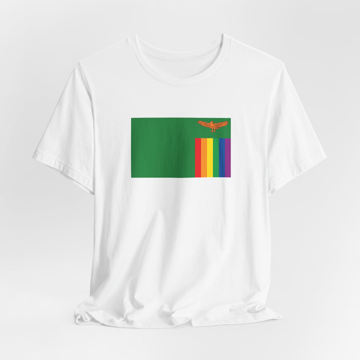 Zambia Rainbow Pride Flag T-shirt, Several Color Options