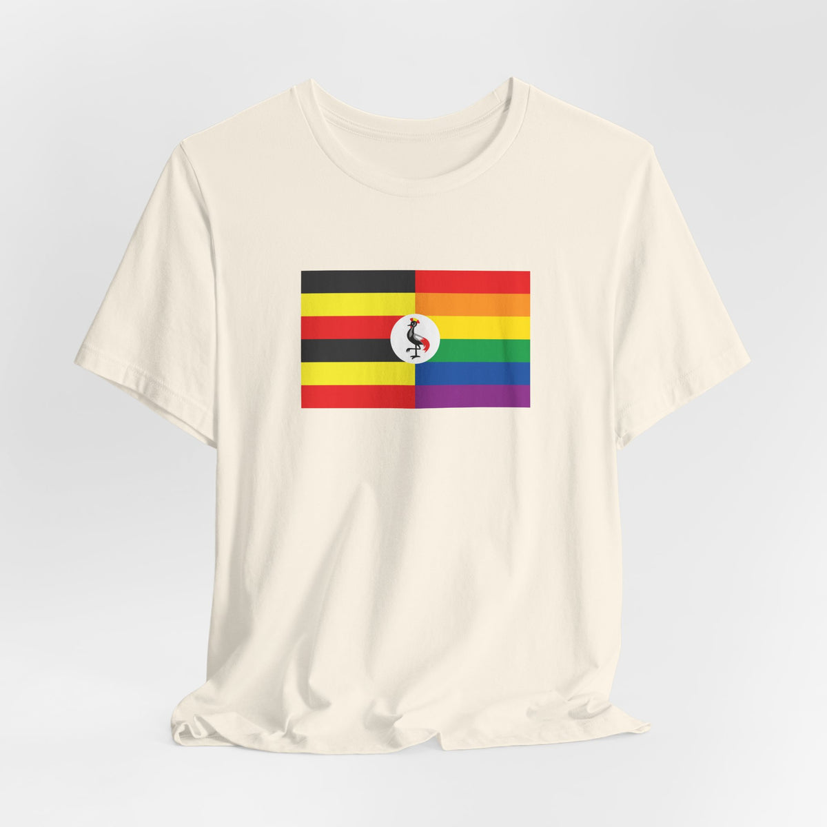 Uganda Rainbow Pride Flag T-shirt, Several Color Options