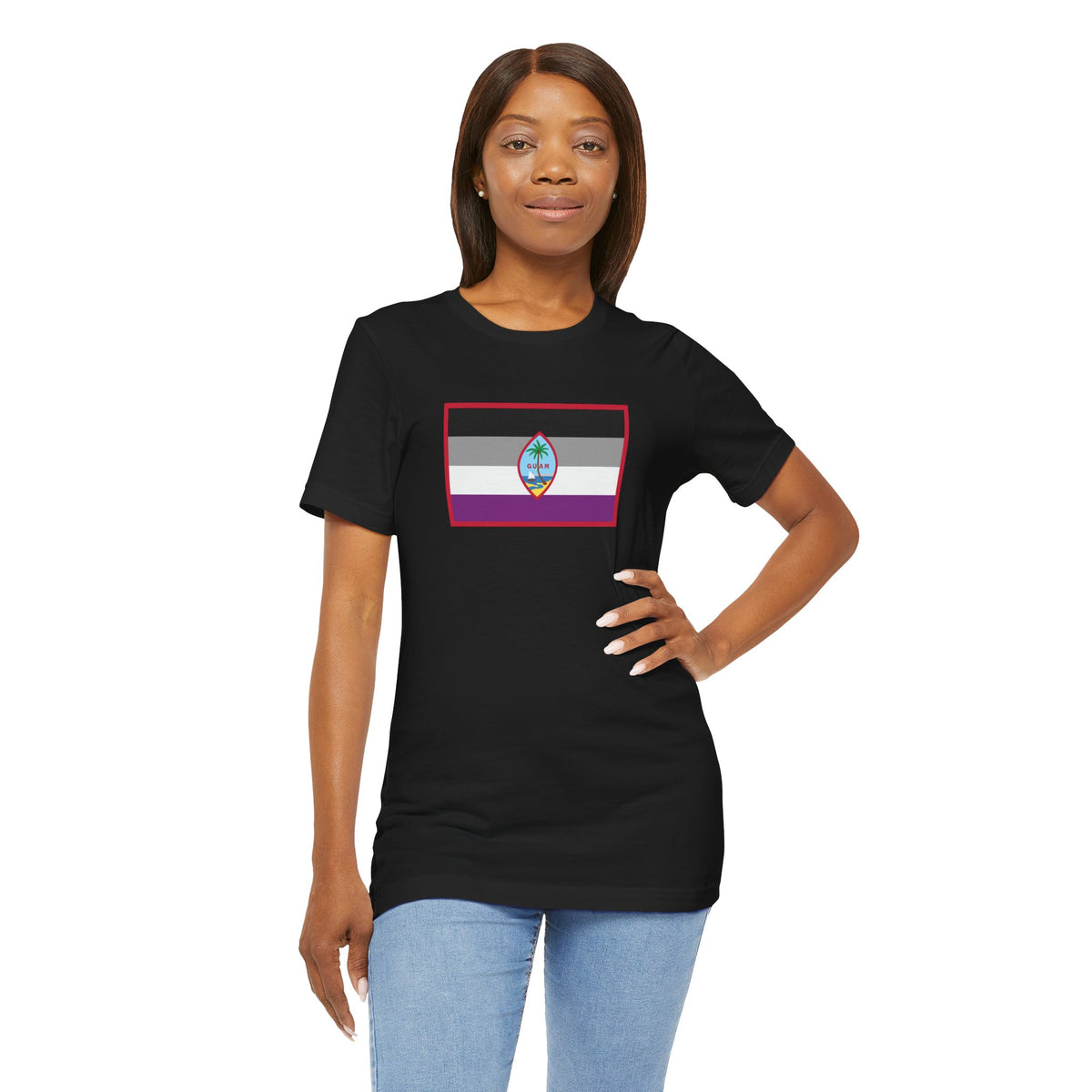 Guam Asexual Pride Flag T-shirt, Several Color Options