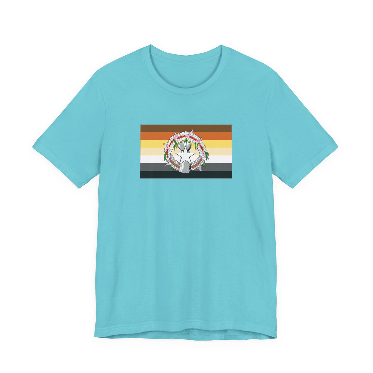 Northern Mariana Islands Bear Pride Flag T-shirt, Several Color Options