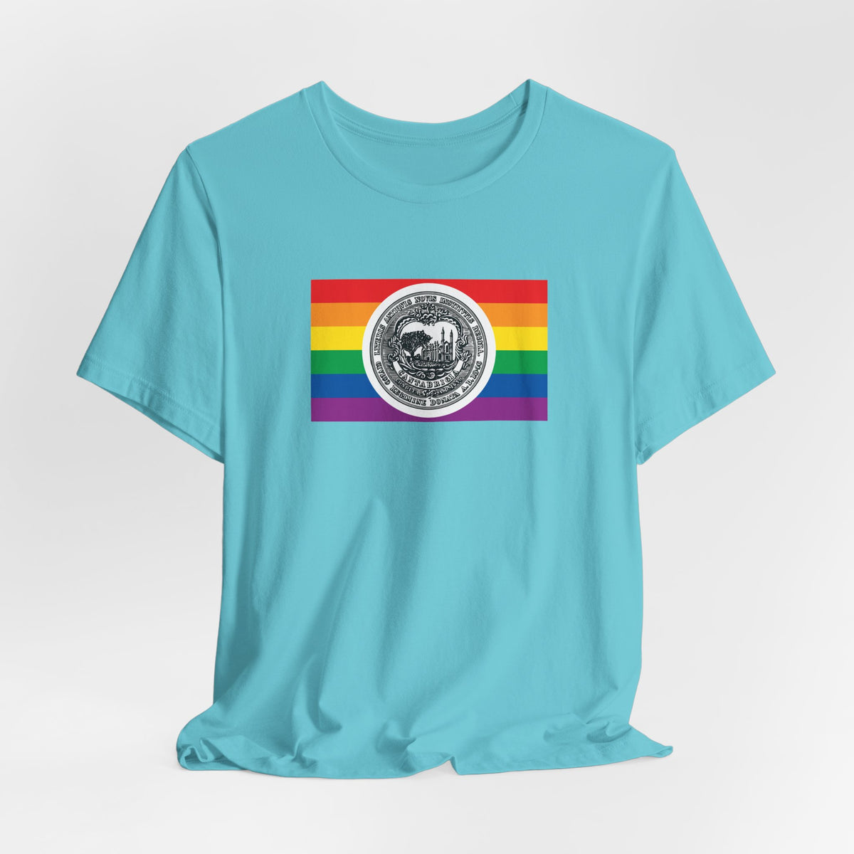 Cambridge, Massachusetts Rainbow Pride Flag T-shirt, Several Color Options