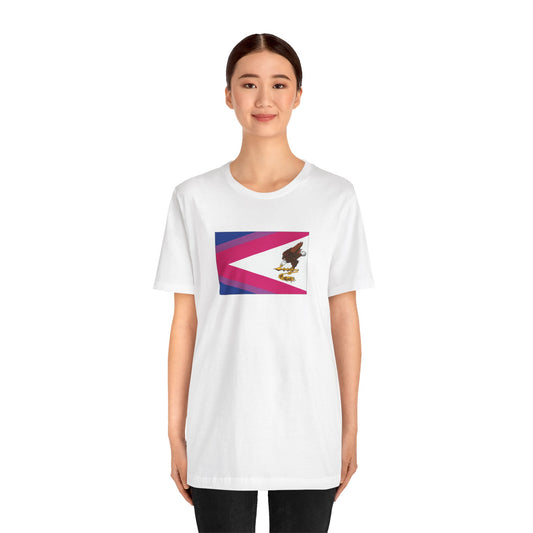 American Samoa Bisexual Pride Flag T-shirt, Several Color Options